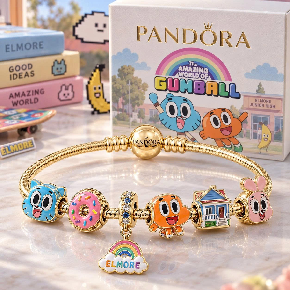 AWG Gold Charm Bracelet Set VTH