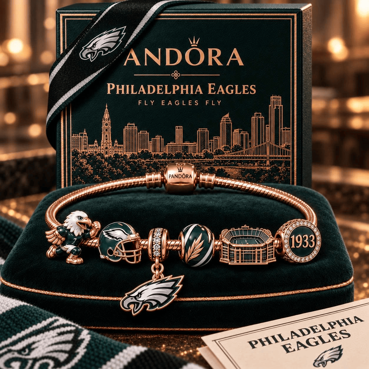 PLDE Gold Charm Bracelet Set NHVH