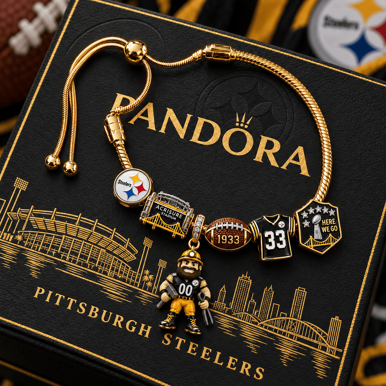PBS Silver Charm Bracelet Set NTVA