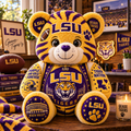 LSU Bear Custom Shaped Pillow